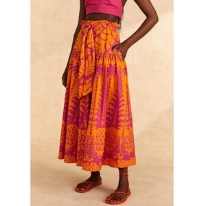 ✨ Farm Rio Pineapple Orange Maxi Skirt ✨